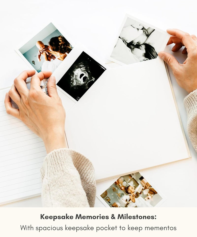 Lamare Baby First Year Book – Baby Memory Book for Girls & Boys - Baby Milestone Book from Pregnancy to Childhood – Cute Baby Book Keepsake Gift - Image 5